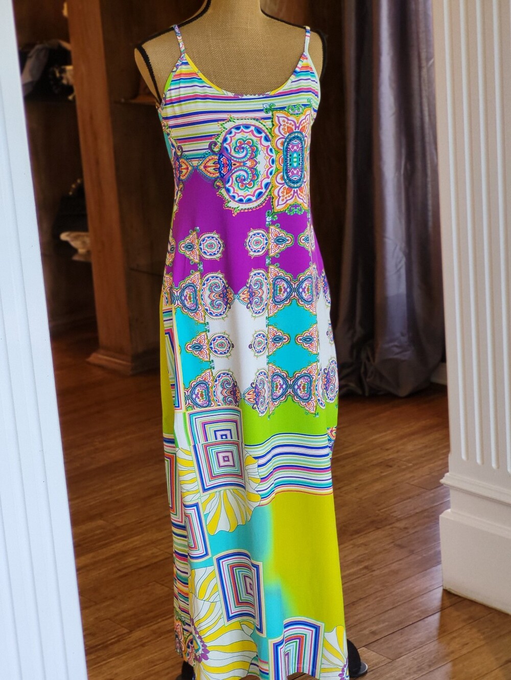 Jean-Pierre Klifa Spaghetti Strap Maxi Resortwear Large